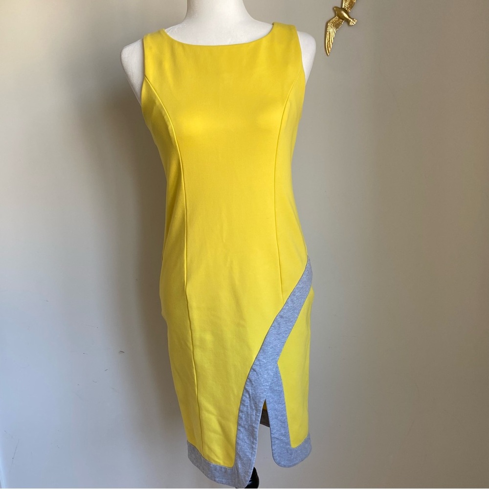 Rachel Asymmetrical Women’s Dress in Bright Yellow